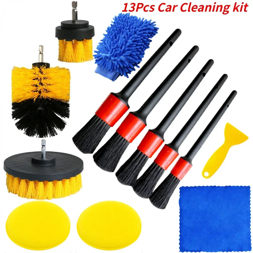 Premium Car Cleaning Brush Kit