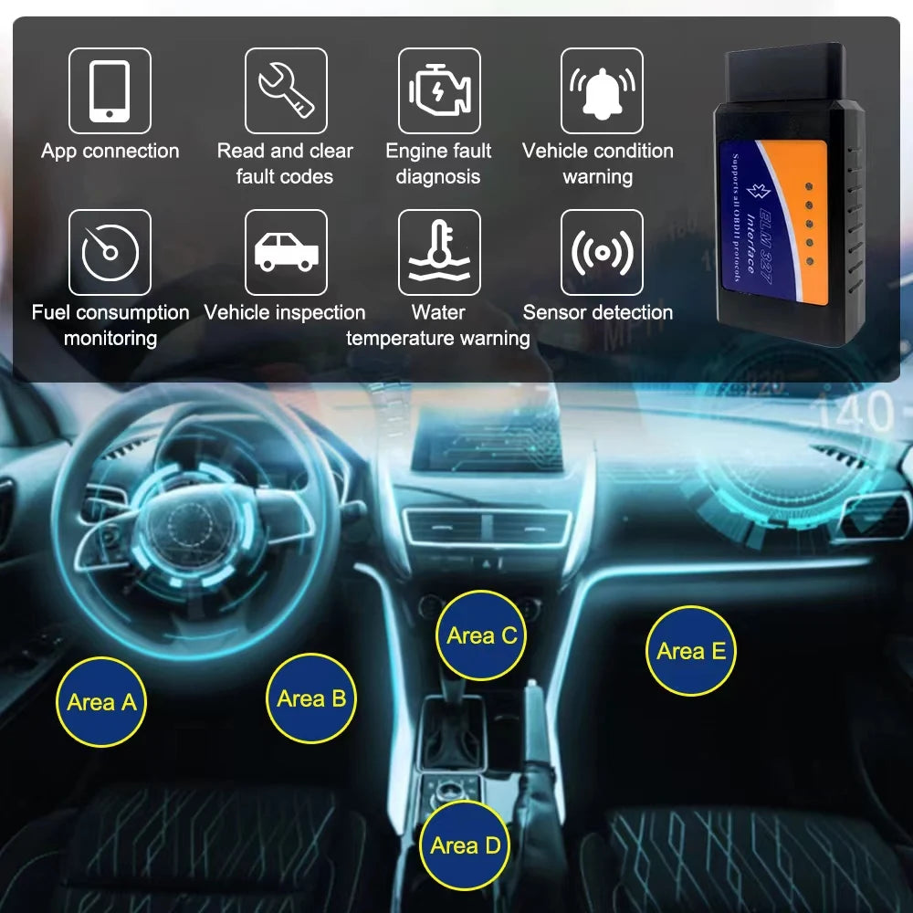 VELODRIVE™ Bluetooth OBD2 Car Diagnostic Scanner