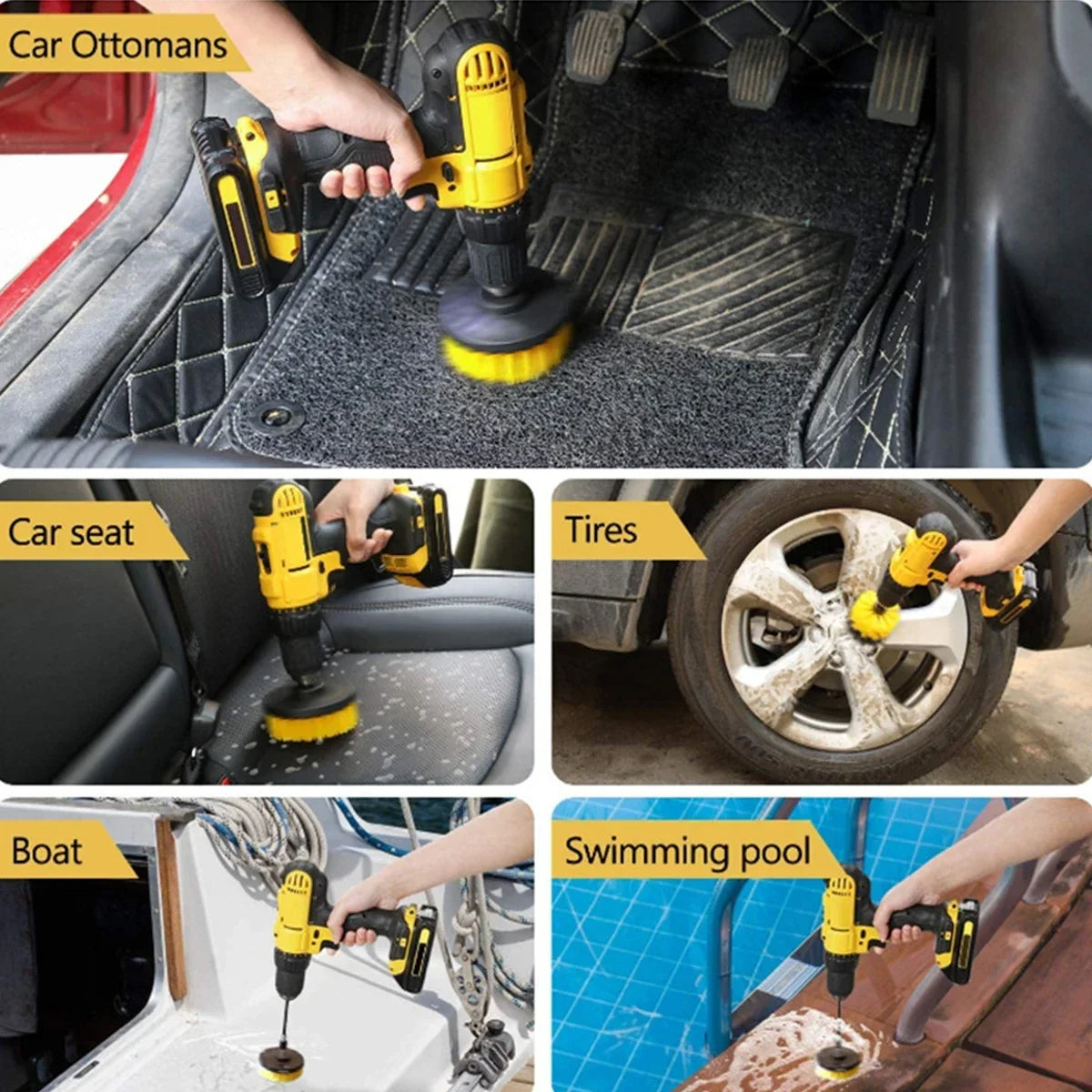 Premium Car Cleaning Brush Kit