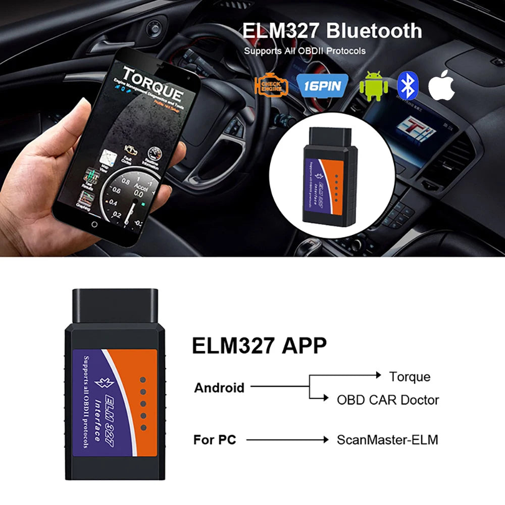 VELODRIVE™ Bluetooth OBD2 Car Diagnostic Scanner