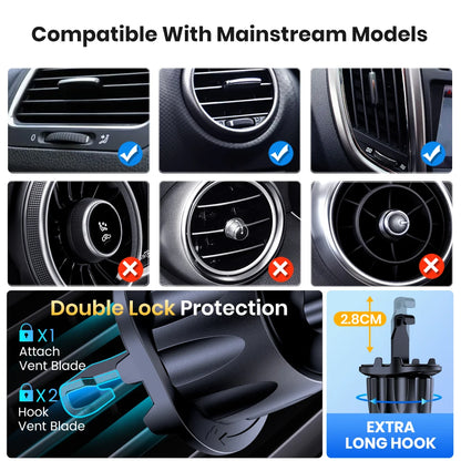 TOPK Magnetic Phone Holder for Car, 20 Super Magnets Car Phone Mount for Magsafe Air Vent,Hands Free Phone Holders for Your Car