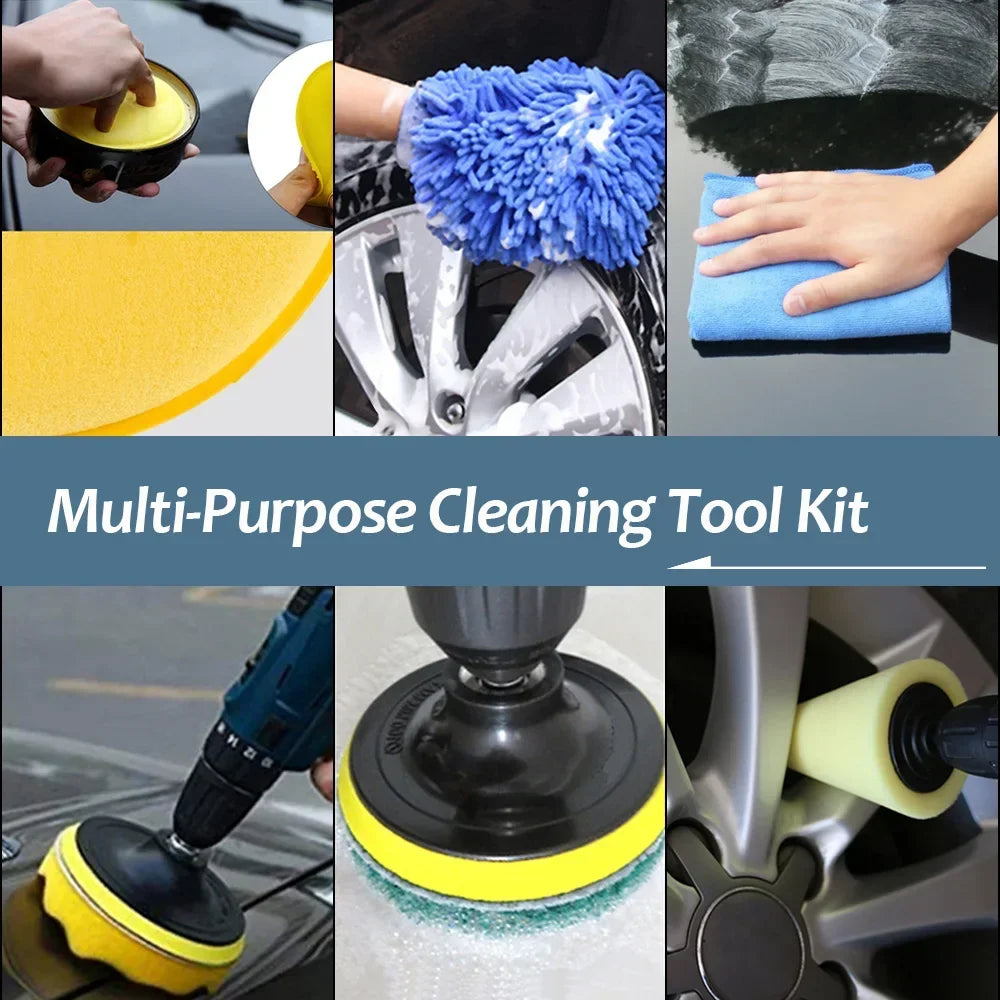 Premium Car Cleaning Brush Kit