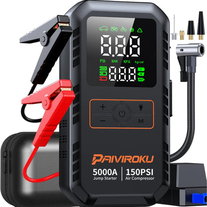 VELODRIVE™ 4-in-1 Portable Jump Starter & Air Compressor
